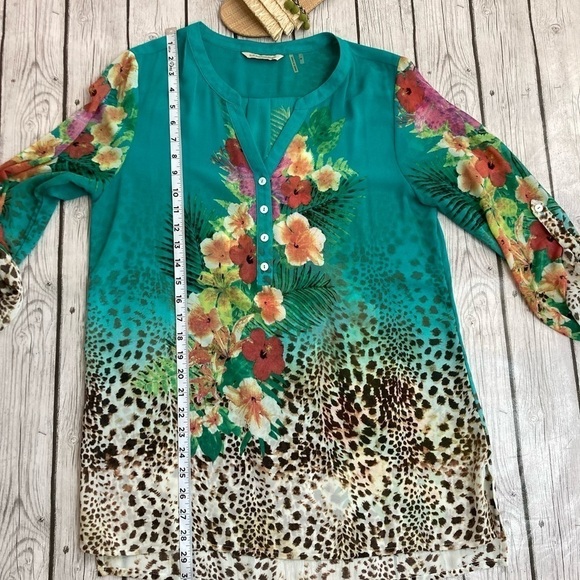 Soft Surrounding Womens 1/4 Button Up Tunic Top - Picture 7 of 11